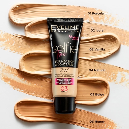 Eveline Cosmetics Selfie Time Make-up und Korrektor 2 in 1