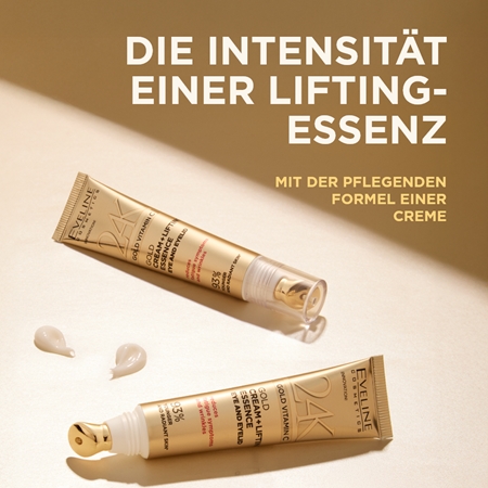 Eveline Cosmetics 24k Gold & Caviar 24K Gold Vitamin C straffende Creme für den Augenbereich