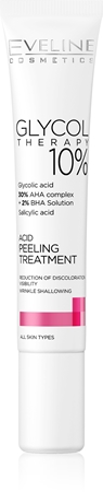 Eveline Cosmetics Glycol Therapy aktivní peeling pro jemnou a vyhlazenou pleť s kyselinami