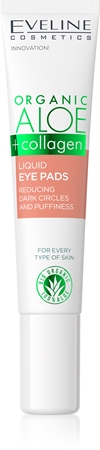 Eveline Cosmetics Organic Aloe+Collagen gel de contorno de olhos contra olheiras e inchaços