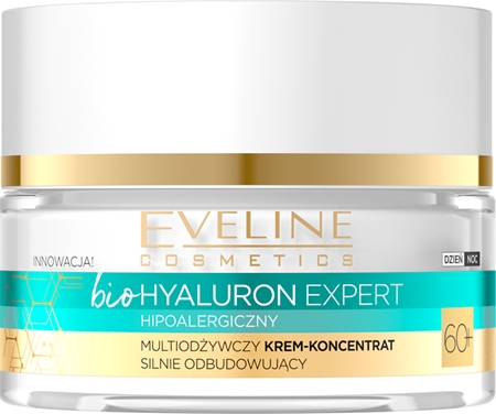 Eveline Cosmetics Bio Hyaluron Expert creme esfoliante hidratante 60+