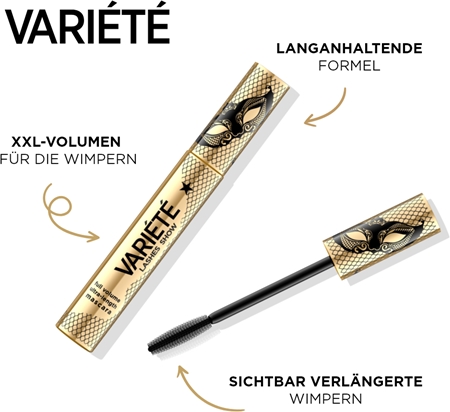 Eveline Cosmetics Variété Lashes Show Mascara für längere, geschwungenere und vollere Wimpern