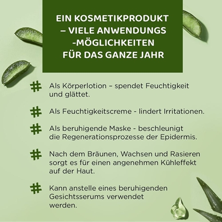 Eveline Cosmetics 99% Natural Aloe Vera Feuchtigkeitsgel Für Gesicht und Körper