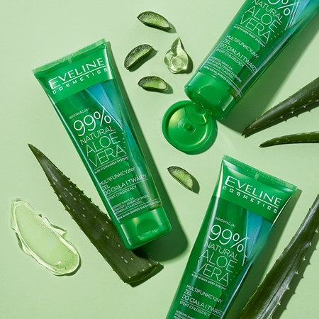 Eveline Cosmetics 99% Natural Aloe Vera Feuchtigkeitsgel Für Gesicht und Körper