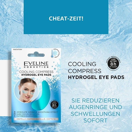 Eveline Cosmetics Hydra Expert feuchtigkeitsspendende Gel-Maske für den Augenbereich mit kühlender Wirkung
