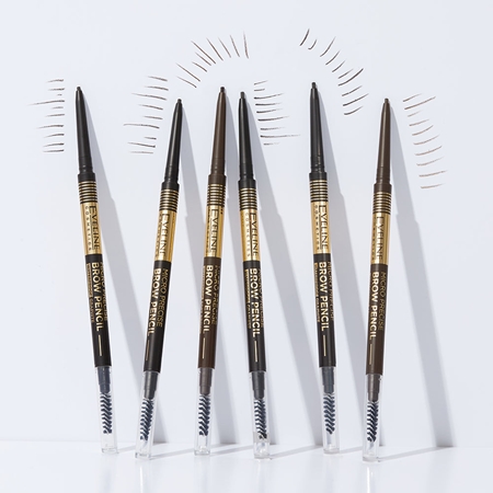 Eveline Cosmetics Micro Precise wasserfester Eyeliner mit 2 in 1 Bürste