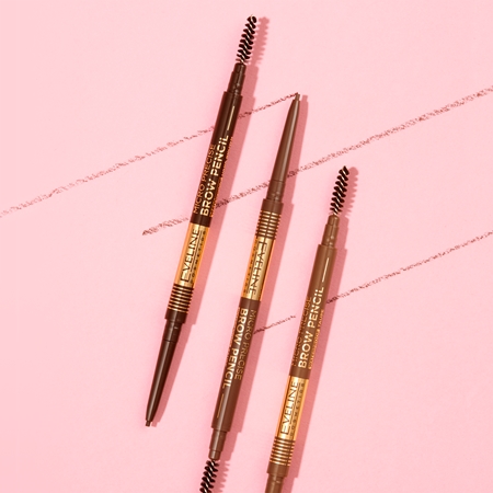 Eveline Cosmetics Micro Precise voděodolná tužka na obočí s kartáčkem 2 v 1