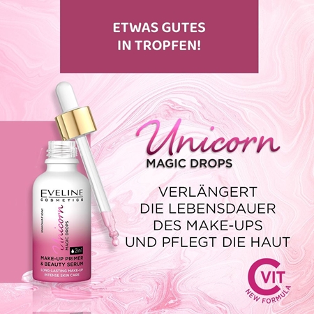 Eveline Cosmetics Unicorn Magic Drops Primer Make-up Grundierung 2 in 1