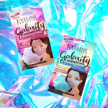 Eveline Cosmetics Galaxity Holographic hidratáló és világosító maszk a fiatal arcbőrre