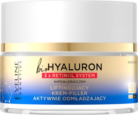 Eveline Cosmetics Bio Hyaluron 3x Retinol System crema lifting de zi si de noapte 50+