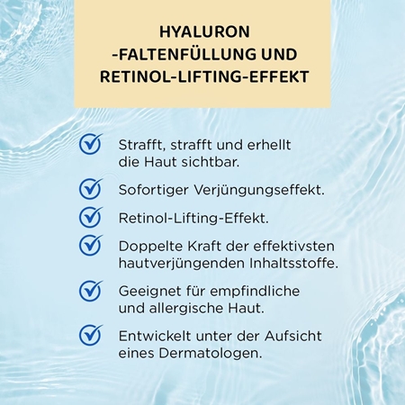 Eveline Cosmetics Bio Hyaluron 3x Retinol System Liftingcreme für Tag und Nacht 50+