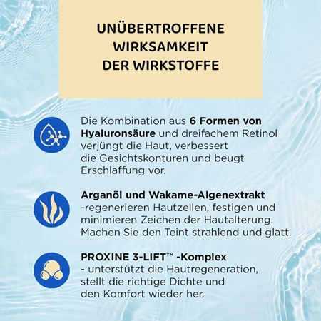 Eveline Cosmetics Bio Hyaluron 3x Retinol System Liftingcreme für Tag und Nacht 50+