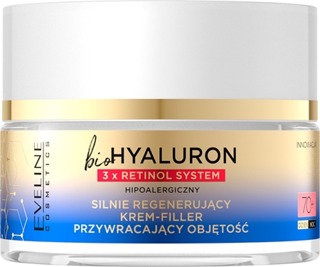 Eveline Cosmetics Bio Hyaluron 3x Retinol System intenzivní regenerační krém 70+