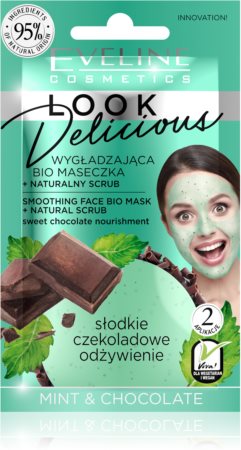 Eveline Cosmetics Look Delicious Mint & Chocolate máscara alisante hidratante com chocolate