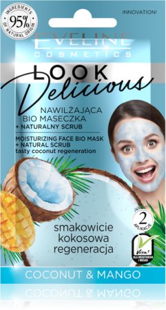 Eveline Cosmetics Look Delicious Coconut & Mango masque hydratant nourrissant intense effet exfoliant