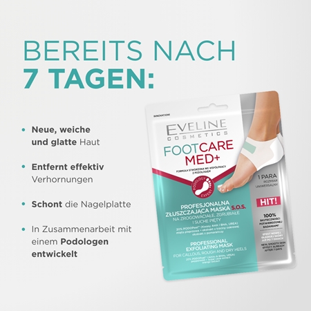 Eveline Cosmetics Foot Care Med Peelingmaske für die Fersen