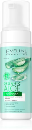 Eveline Cosmetics Organic Aloe+Collagen pianka oczyszczająca o działaniu uspokajającym