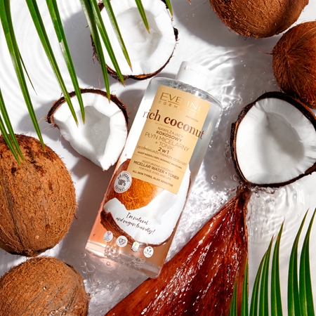 Eveline Cosmetics Rich Coconut eau micellaire et lotion tonique 2 en 1