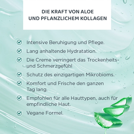Eveline Cosmetics Organic Aloe+Collagen Aktive intensive Feuchtigkeitsgel-Creme mit beruhigender Wirkung