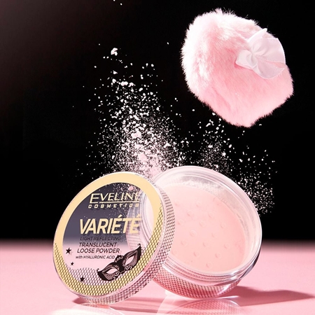 Eveline Cosmetics Variété loser, transparenter Puder mit einem Applikator
