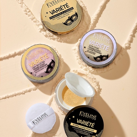 Eveline Cosmetics Variété loser, transparenter Puder mit einem Applikator