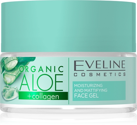 Eveline Cosmetics Organic Aloe+Collagen gel facial matificante