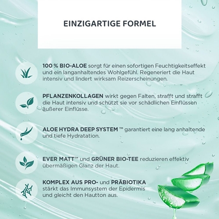 Eveline Cosmetics Organic Aloe+Collagen Mattierendes Gesichtshautgel
