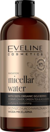 Eveline Cosmetics Organic Gold reinigendes Mizellenwasser mit feuchtigkeitsspendender Wirkung