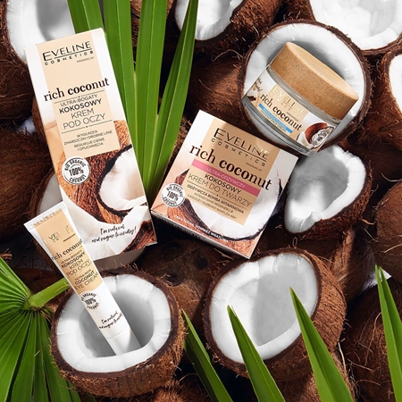 Eveline Cosmetics Rich Coconut nährende Creme zur Verjüngung der Haut mit Probiotika