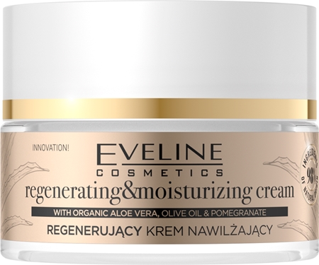 Eveline Cosmetics Organic Gold krem regenerujący i nawilżający z aloesem