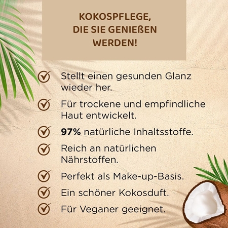 Eveline Cosmetics Rich Coconut Ultra Feuchtigkeit spendende Creme tagsüber und nachts