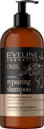 Eveline Cosmetics Organic Gold shampoing régénérant pour cheveux secs et abîmés