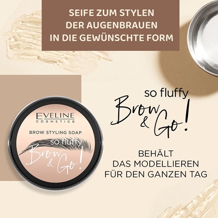 Eveline Cosmetics Brow & Go! Styling-Seife für die Augenbrauen
