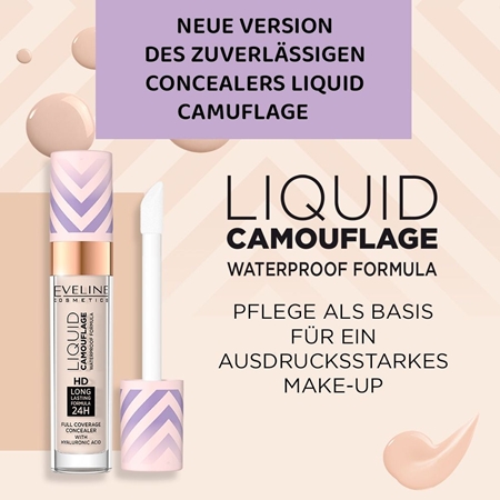 Eveline Cosmetics Liquid Camouflage wasserfester Korrektor mit Hyaluronsäure
