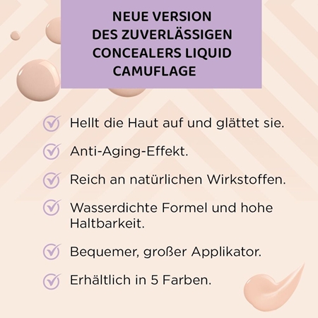 Eveline Cosmetics Liquid Camouflage wasserfester Korrektor mit Hyaluronsäure