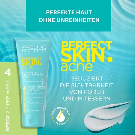 Eveline Cosmetics Perfect Skin .acne Peelingmaske 3in1