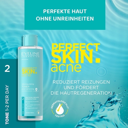 Eveline Cosmetics Perfect Skin .acne reinigendes und beruhigendes Gesichtswasser