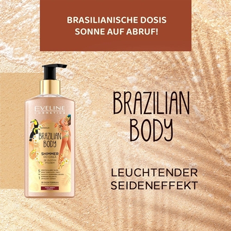 Eveline Cosmetics Brazilian Body Körperemulsion mit Glitzerteilchen