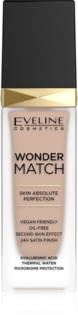 Eveline Cosmetics Wonder Match дълготраен течен фон дьо тен с хиалуронова киселина