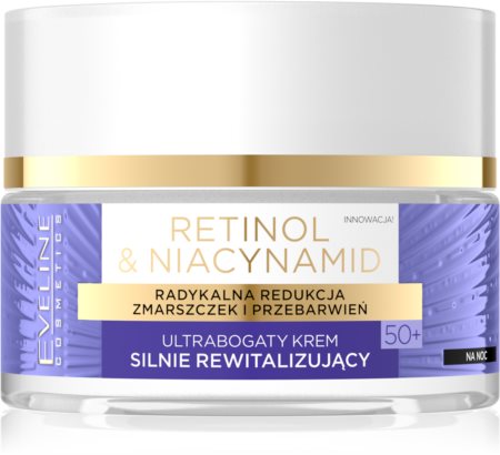 Eveline Cosmetics Retinol & Niacynamid crème de nuit revitalisante 50+