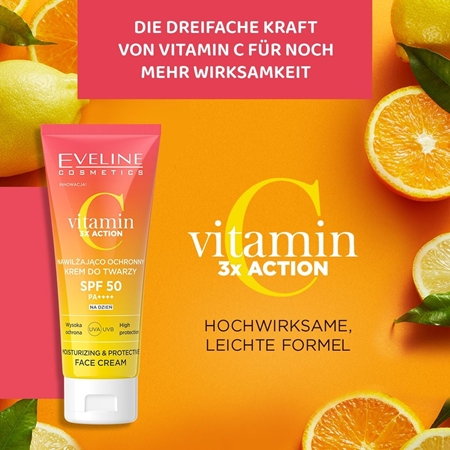 Eveline Cosmetics Vitamin C 3x Action hydratisierende Tagescreme SPF 50