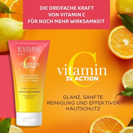 Eveline Cosmetics Vitamin C 3x Action Reinigungsgel mit AHA