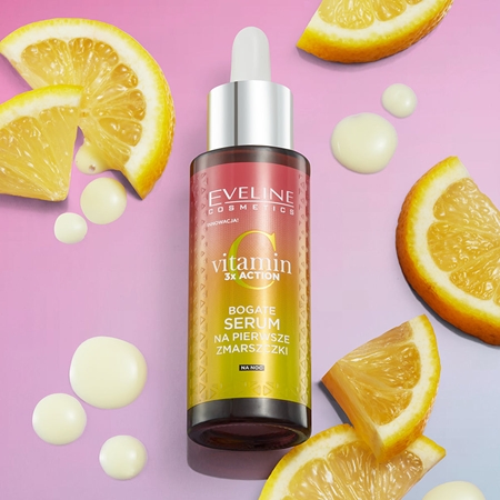 Eveline Cosmetics Vitamin C 3x Action Nachtserum für erste Falten