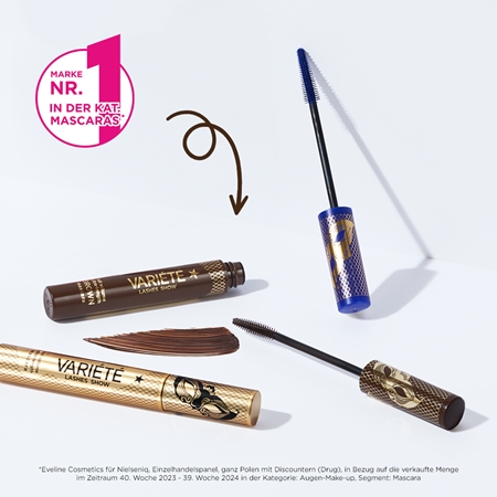 Eveline Cosmetics Variété Lashes Show Wimperntusche für voluminöse und definierte Wimpern