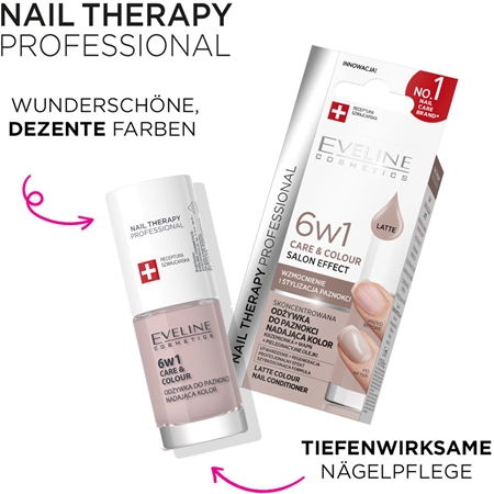 Eveline Cosmetics Nail Therapy Care & Colour Conditioner für die Fingernägel 6 in 1