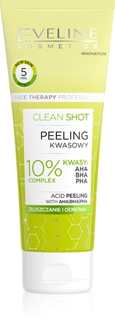 Eveline Cosmetics Clean Shot 10% Complex of AHA, BHA and PHA jemný peeling proti nedokonalostem pleti
