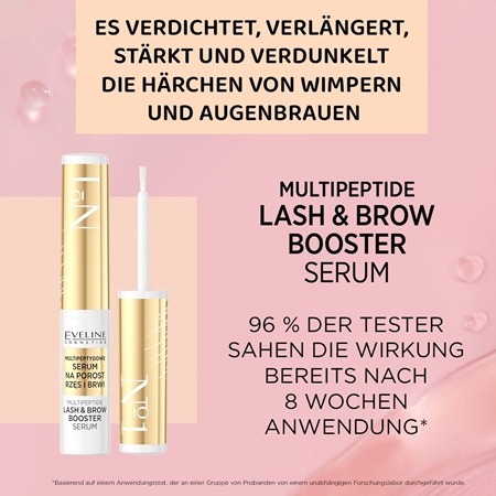 Eveline Cosmetics No. 1 stimulierendes Serum für Wimpern- und Augenbrauenwachstum mit Peptiden