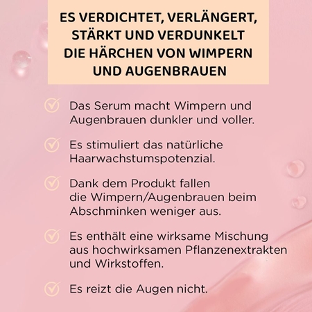 Eveline Cosmetics No. 1 stimulierendes Serum für Wimpern- und Augenbrauenwachstum mit Peptiden