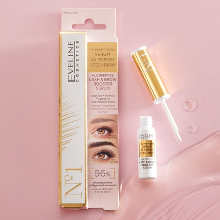 Eveline Cosmetics No. 1 stimulierendes Serum für Wimpern- und Augenbrauenwachstum mit Peptiden