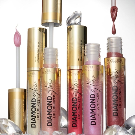 Eveline Cosmetics Diamond Glow Glitzer-Lipgloss mit Hyaluronsäure